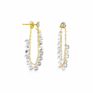 Clear Stone Hoop Earrings