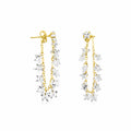 Clear Stone Hoop Earrings
