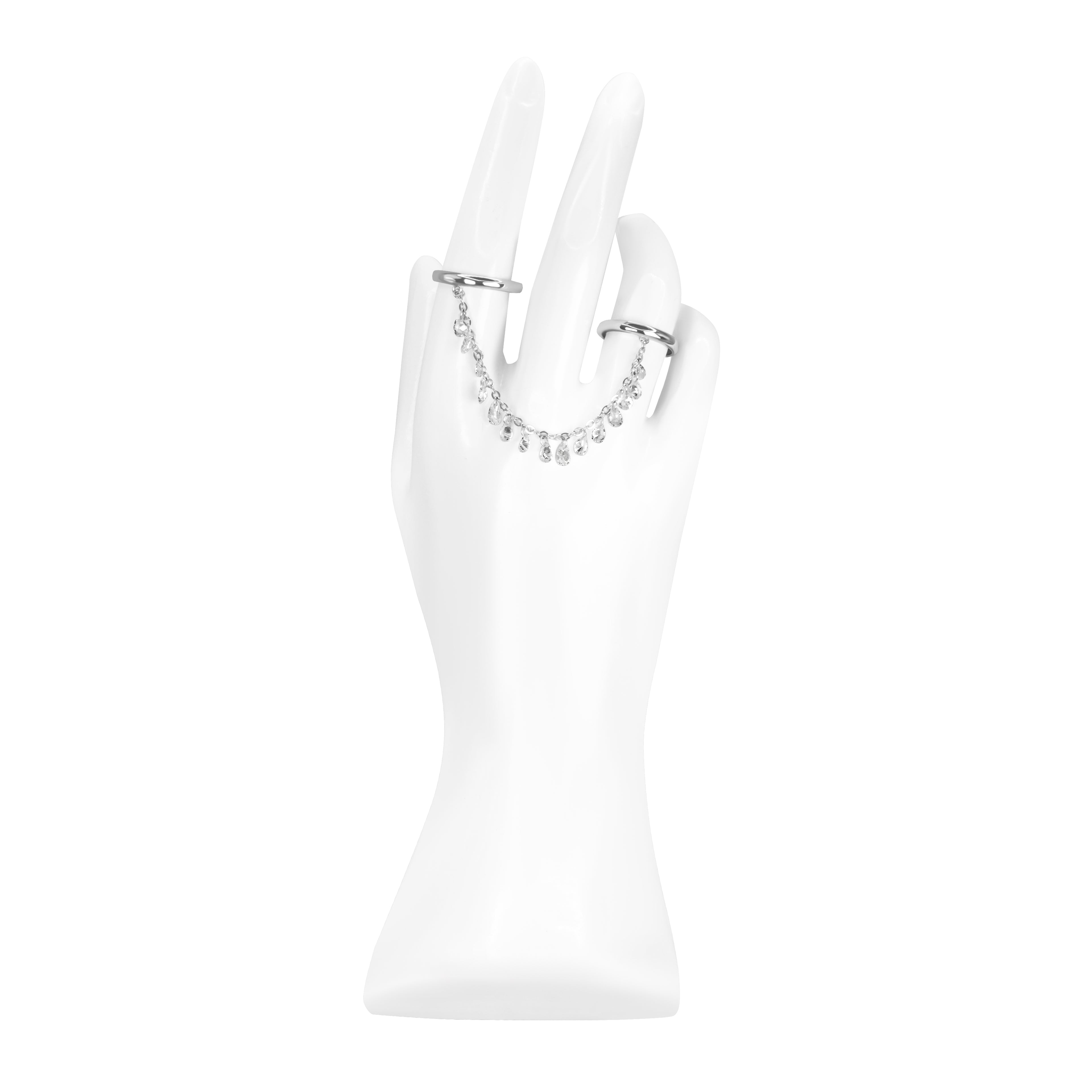 Clear Stone Double Ring