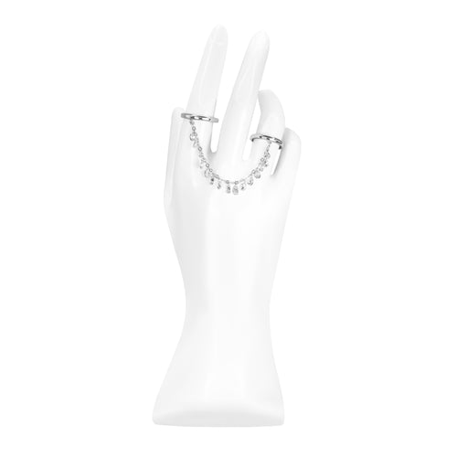 Clear Stone Double Ring