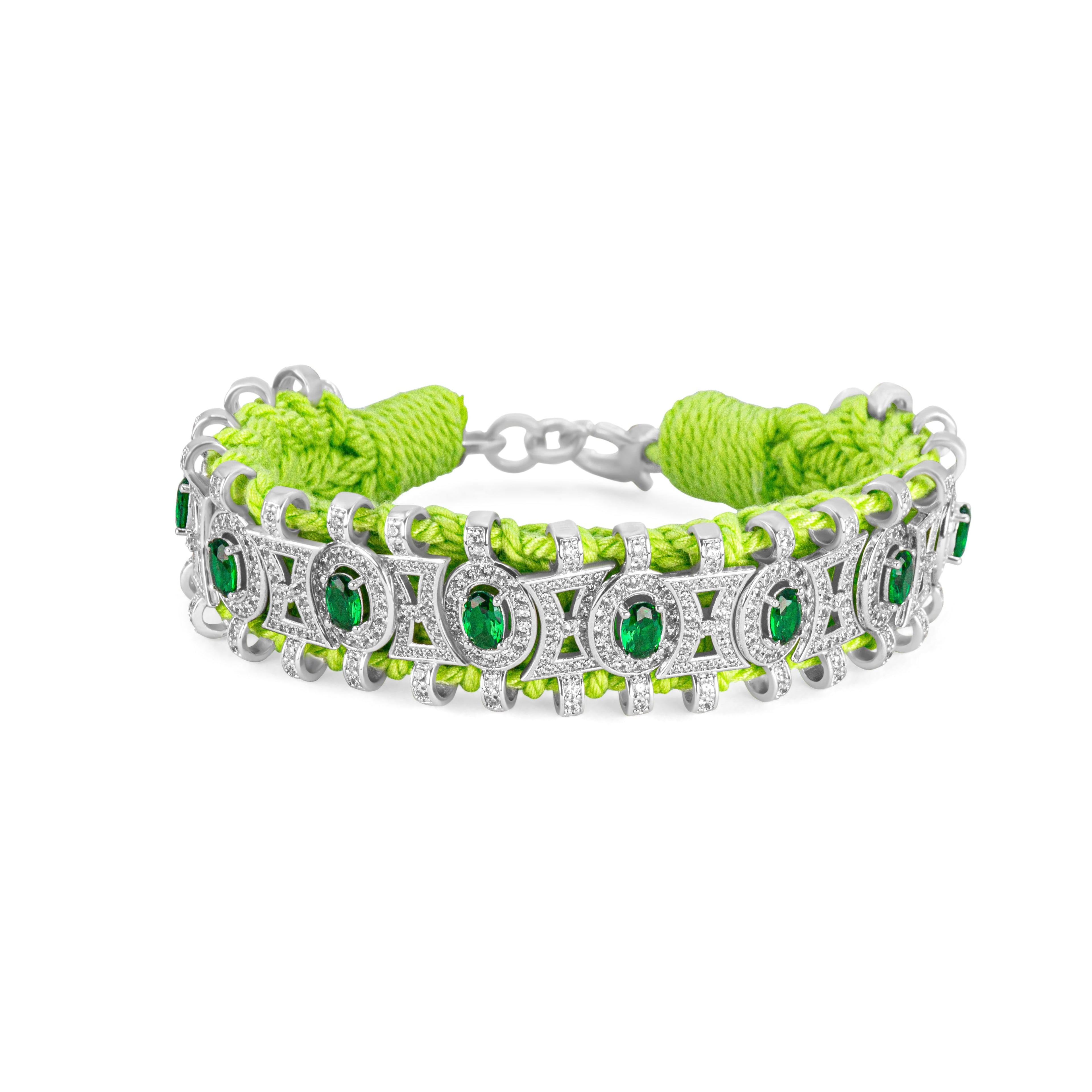 Emerald Thread Bracelet