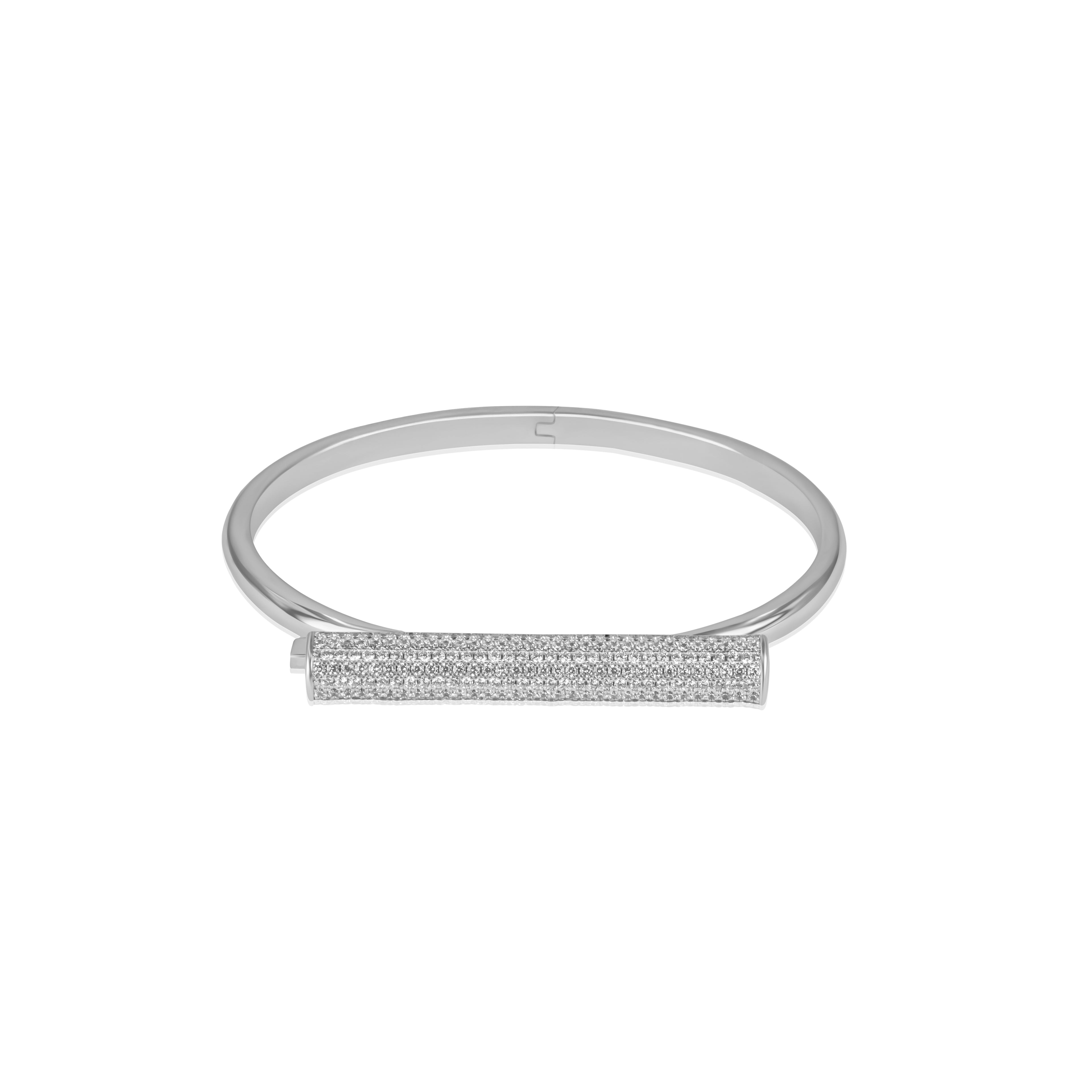 Bar Line Bangle Zircon