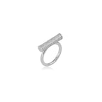 Bar Line Ring Zircon