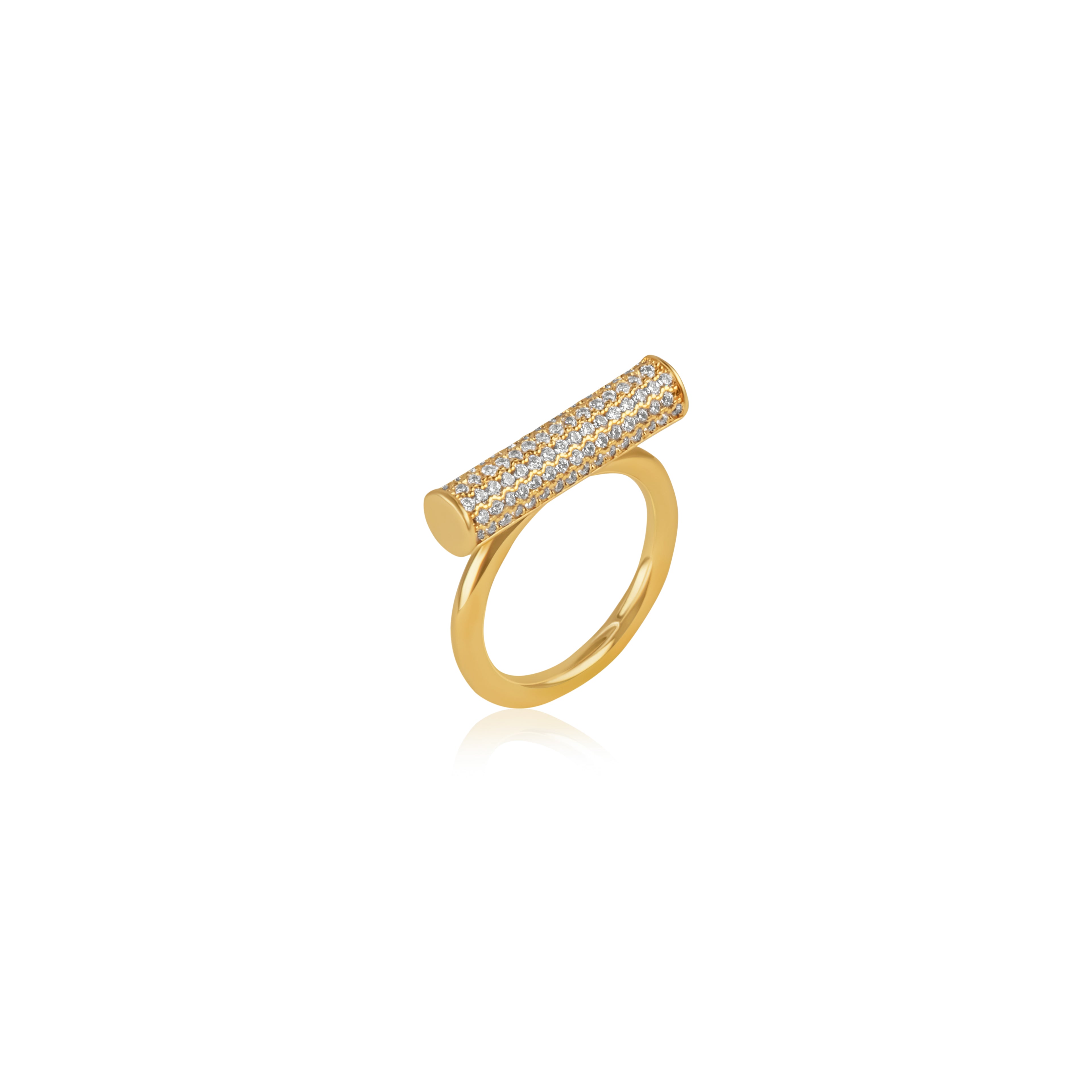 Bar Line Ring Zircon