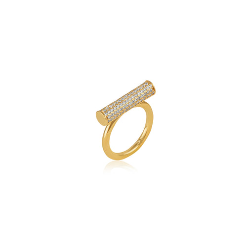 Bar Line Ring Zircon