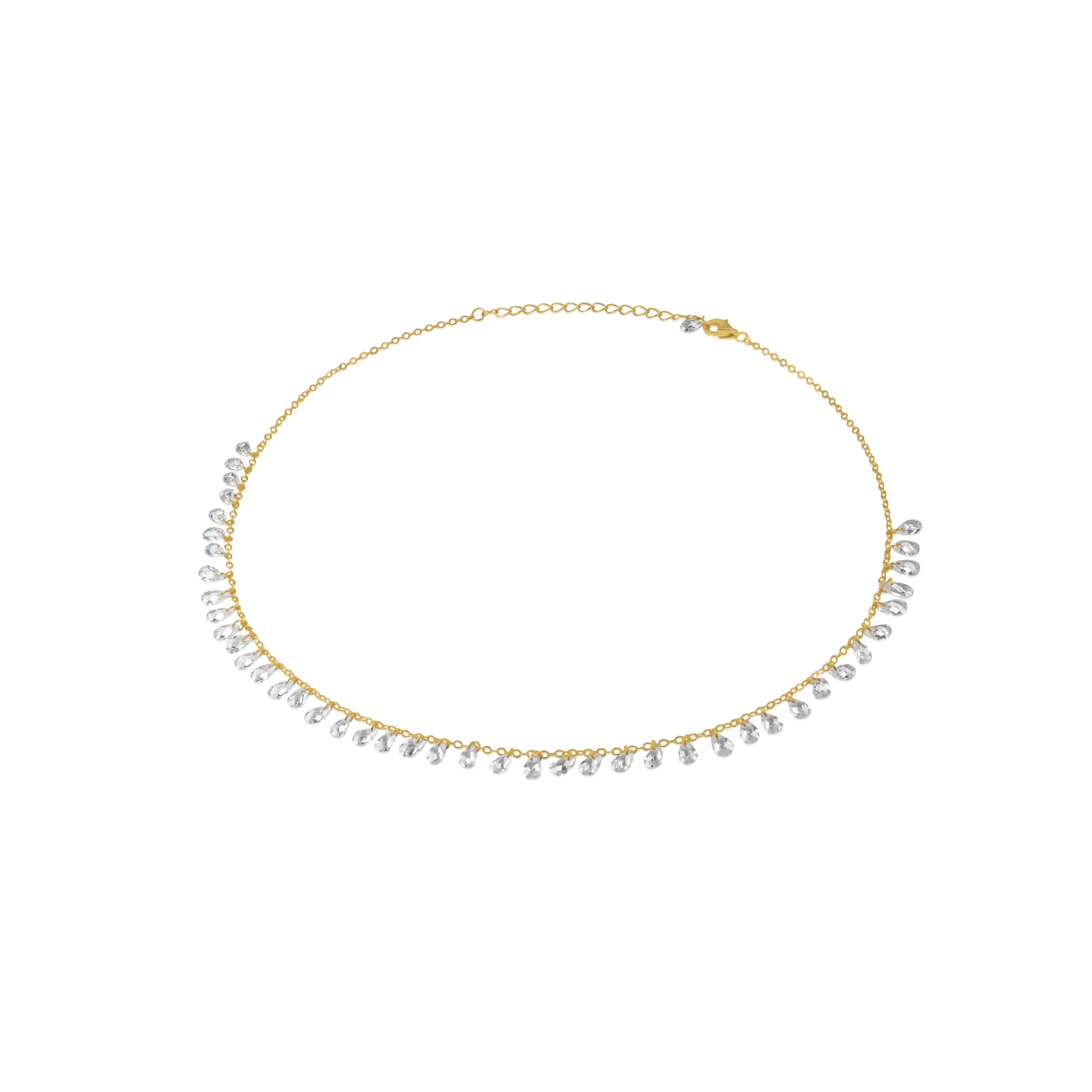 Pear Clear Stone Necklace
