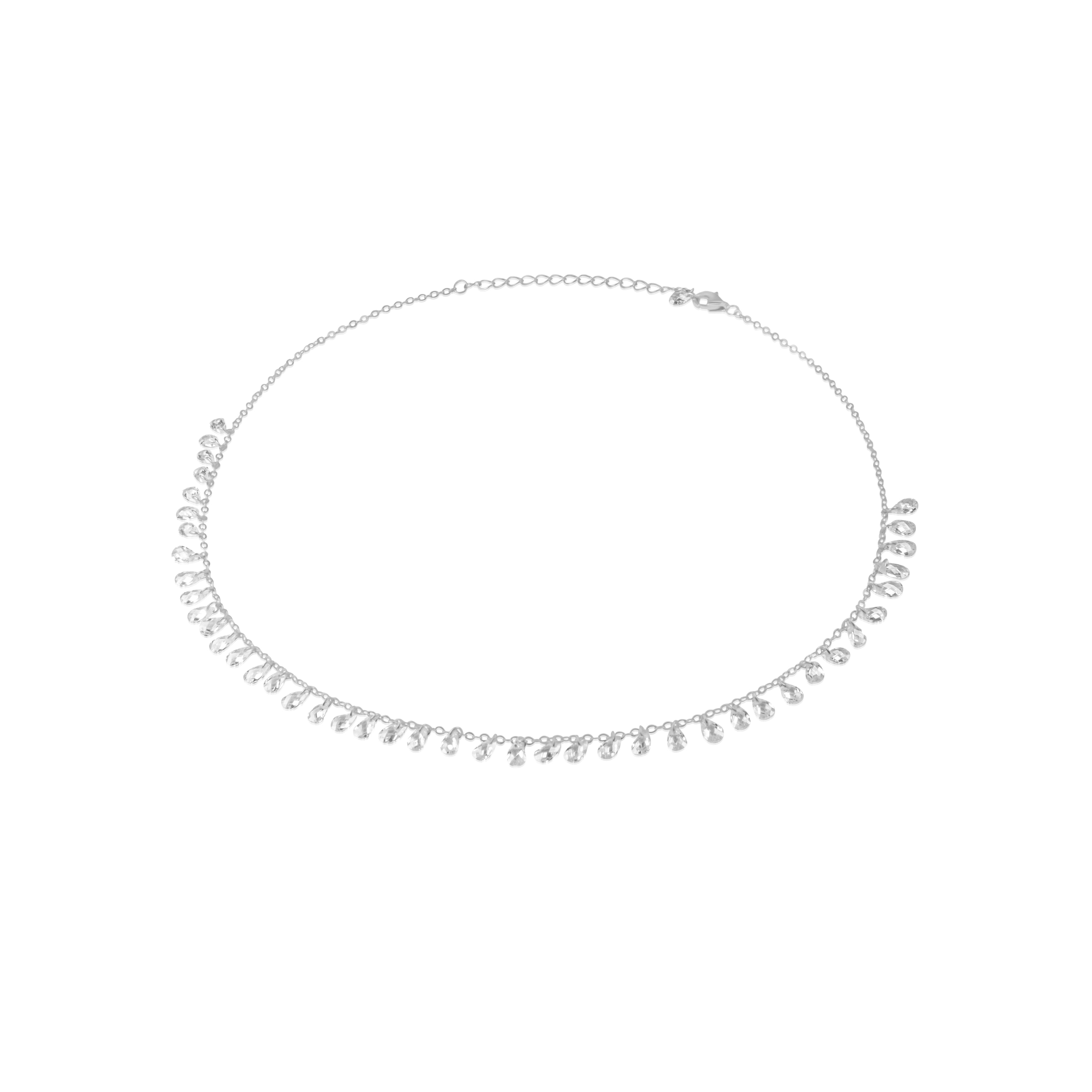 Pear Clear Stone Necklace