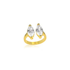 Two Stone Elongated Ring