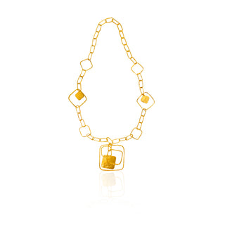 Golden GeoLink Necklace