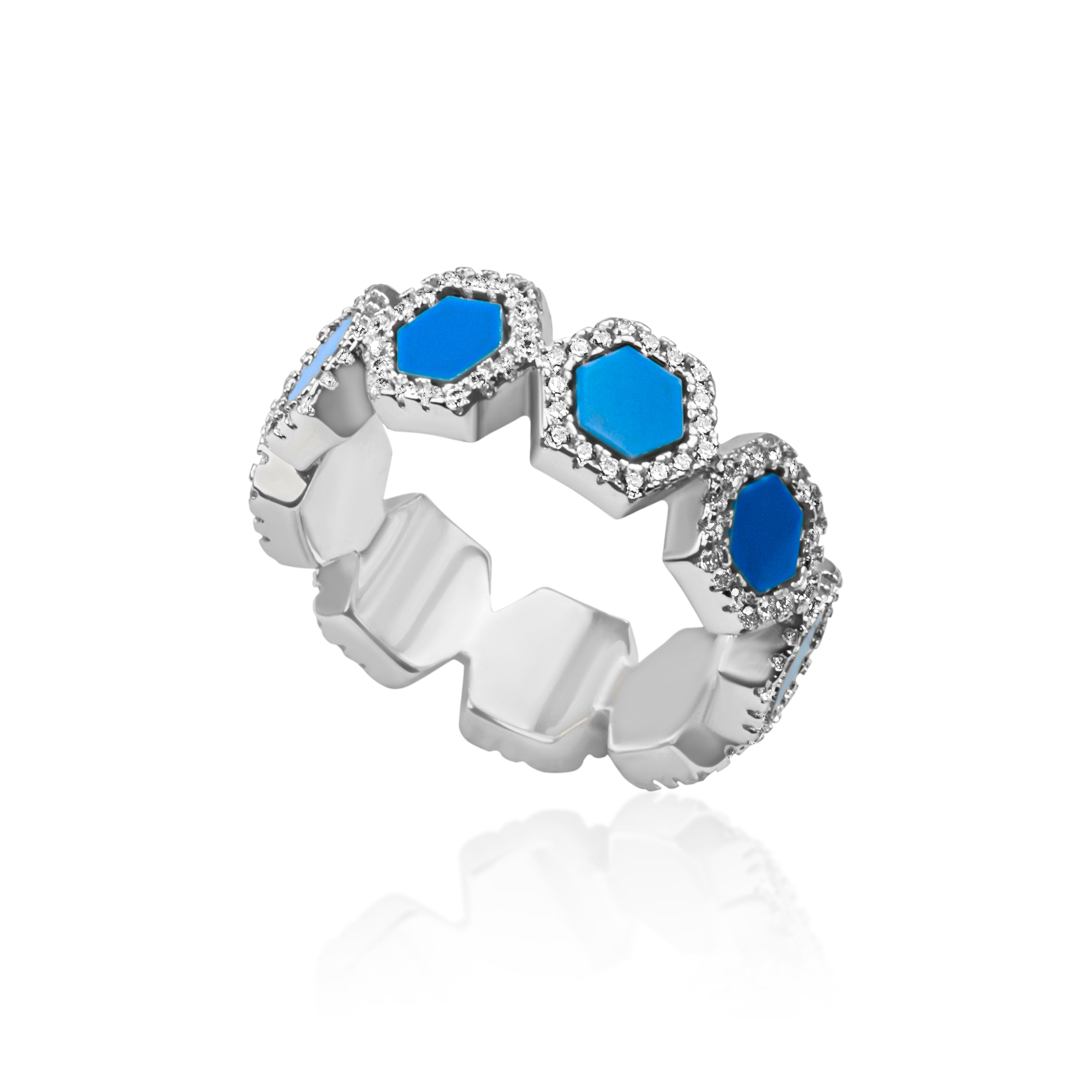 Silver Hex Ring