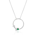 Embrace elegance with this stunning silver necklace from Selsela featuring a hollow circle pendant adorned with shimmering zircon stones. Perfect for everyday wear and special occasions, this versatile piece combines timeless sophistication with modern style, adding a refined sparkle to any outfit. 