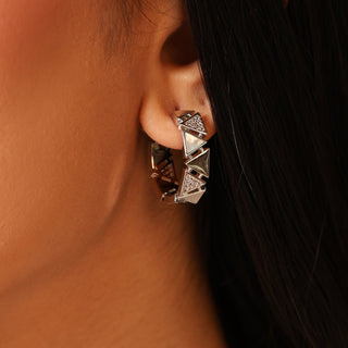 Sadaf Triangle Hoop Earring