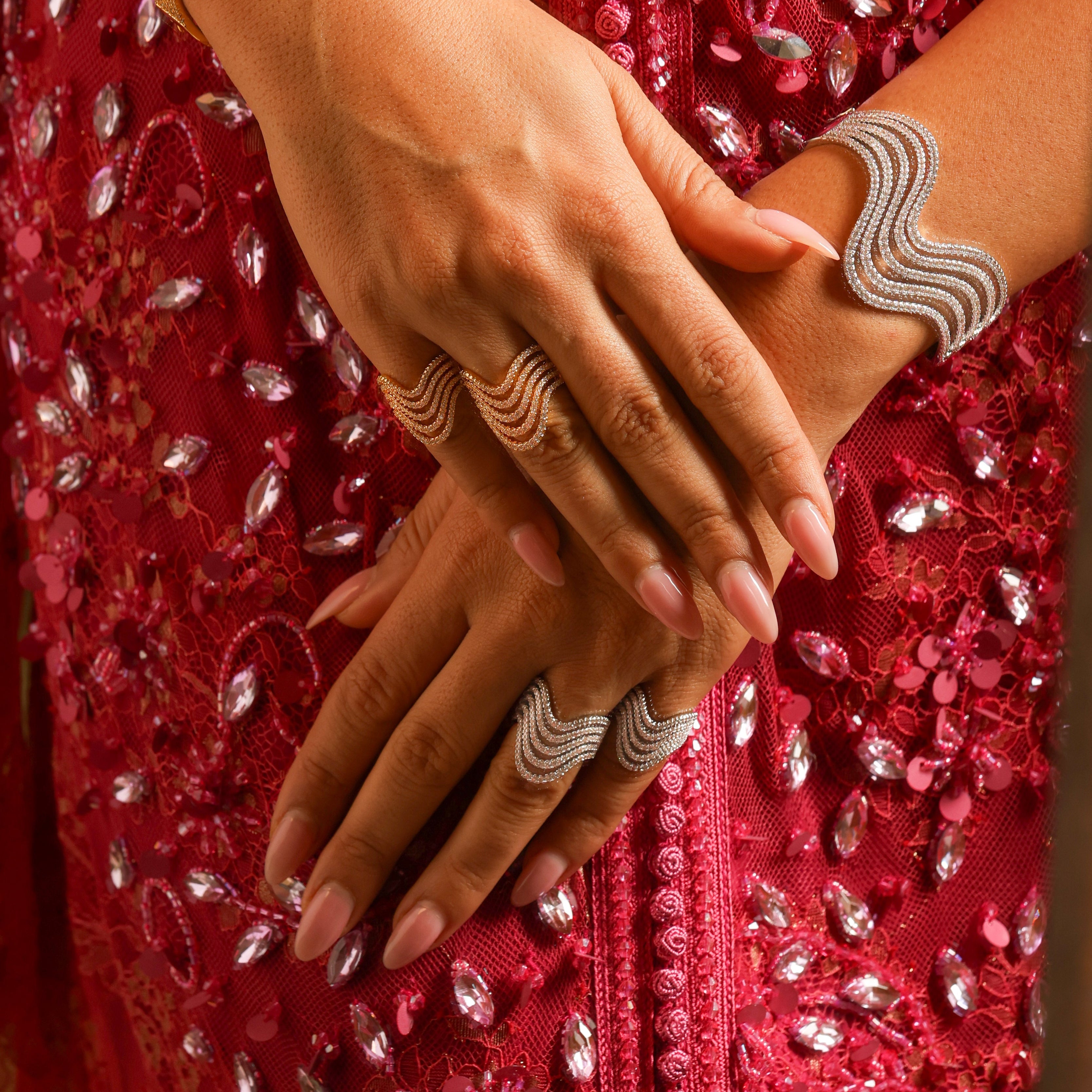 Multiple Wave Pinky Ring