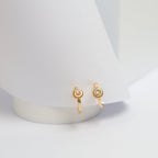 Sunflower Huggie Earrings