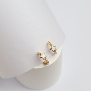 Star Huggie Earrings