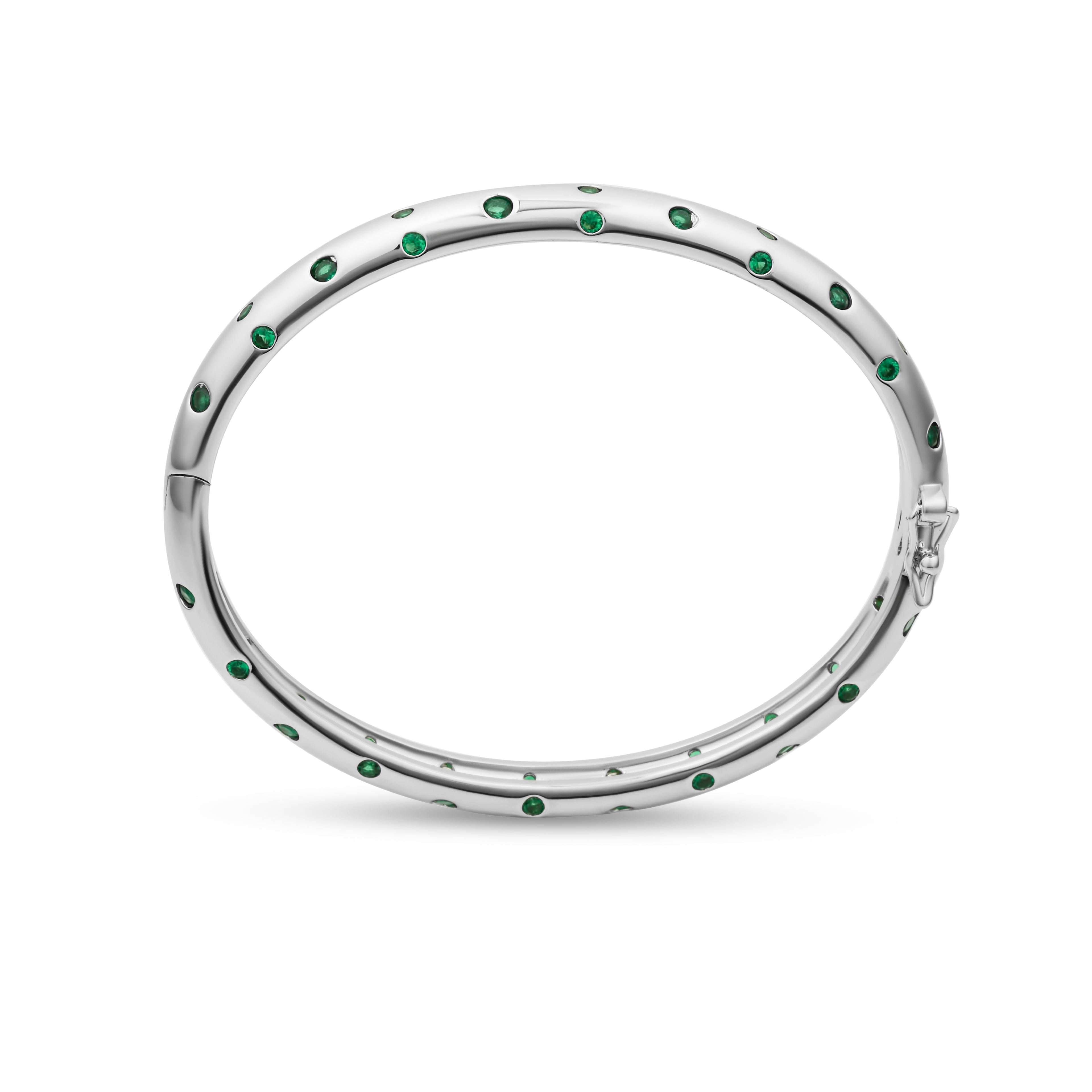 Silver Polka D'or Bangle