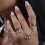 Clear Stone Double Ring