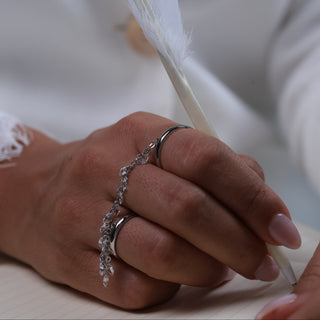 Clear Stone Double Ring