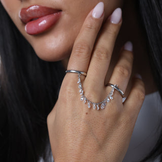 Clear Stone Double Ring