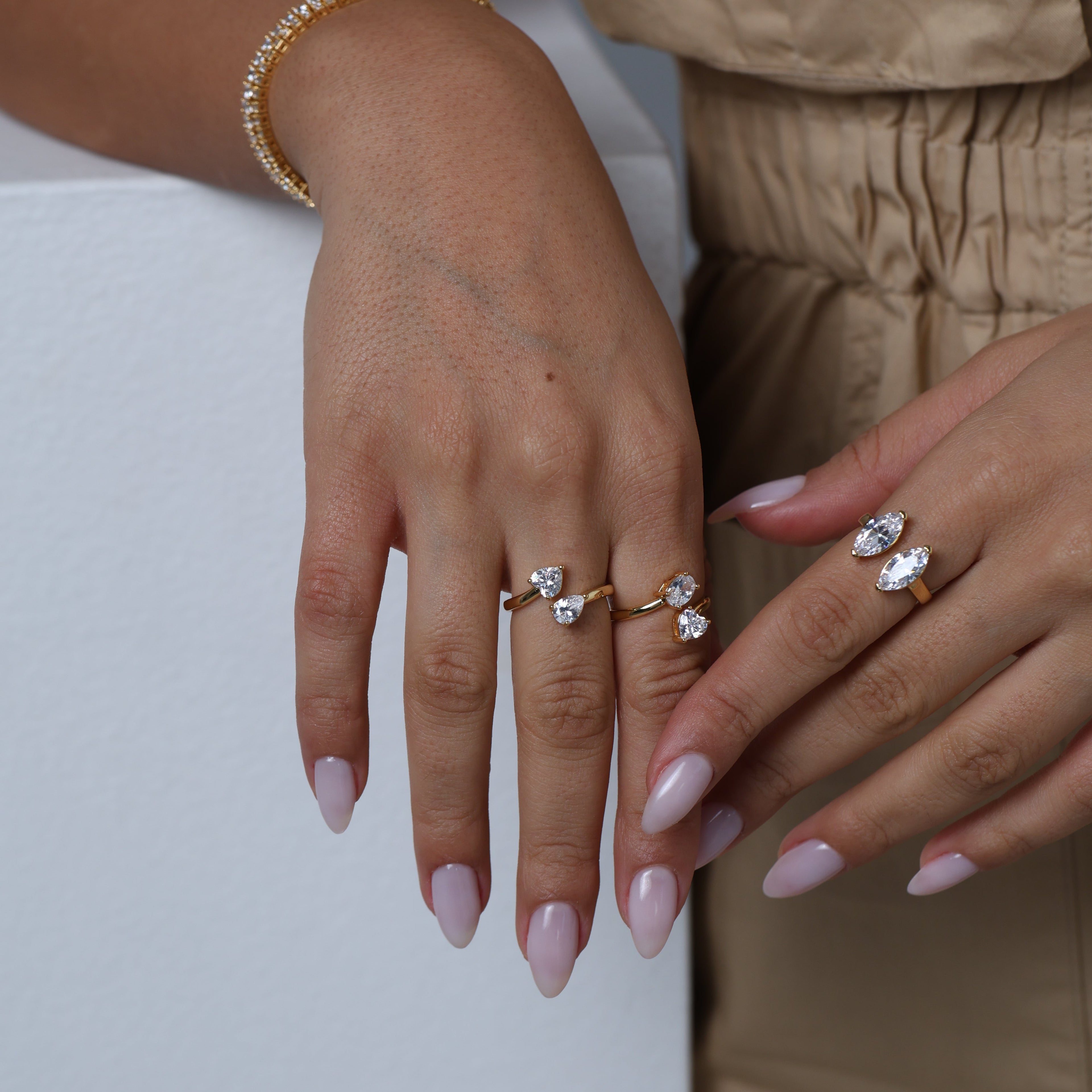 Two Stone Oval Ring