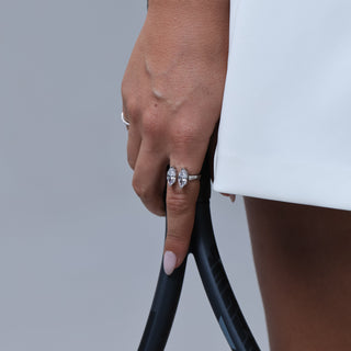 Two Stone Elongated Ring