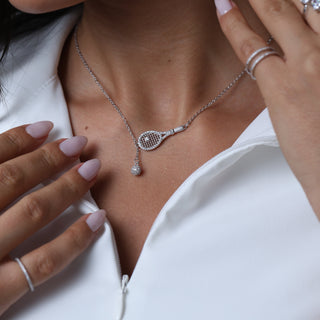 Tennis Racket Necklace