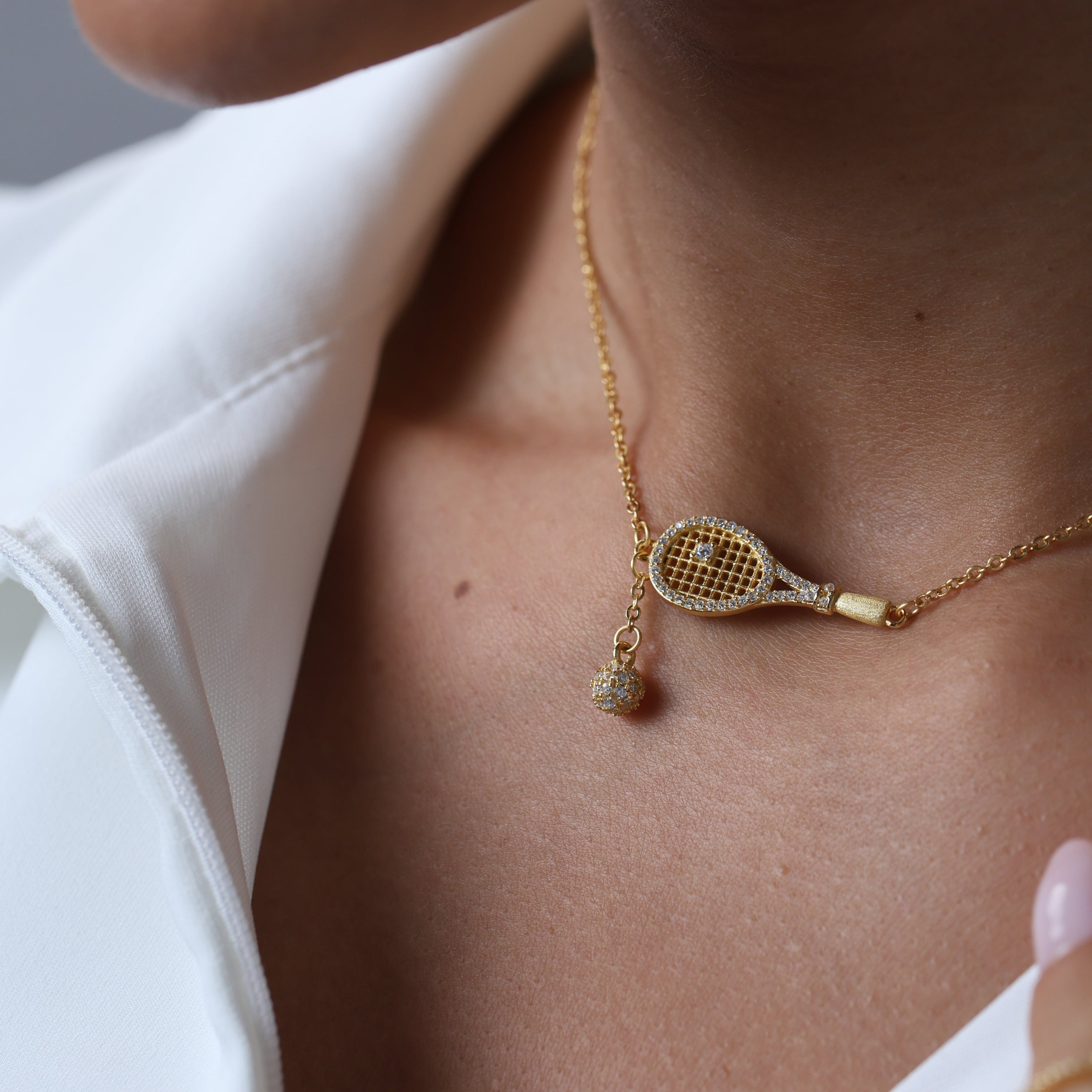 Tennis Racket Necklace
