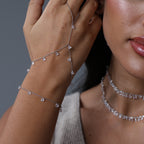Clear Stone Heart Handchain