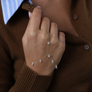 Clear Stone Star Handchain