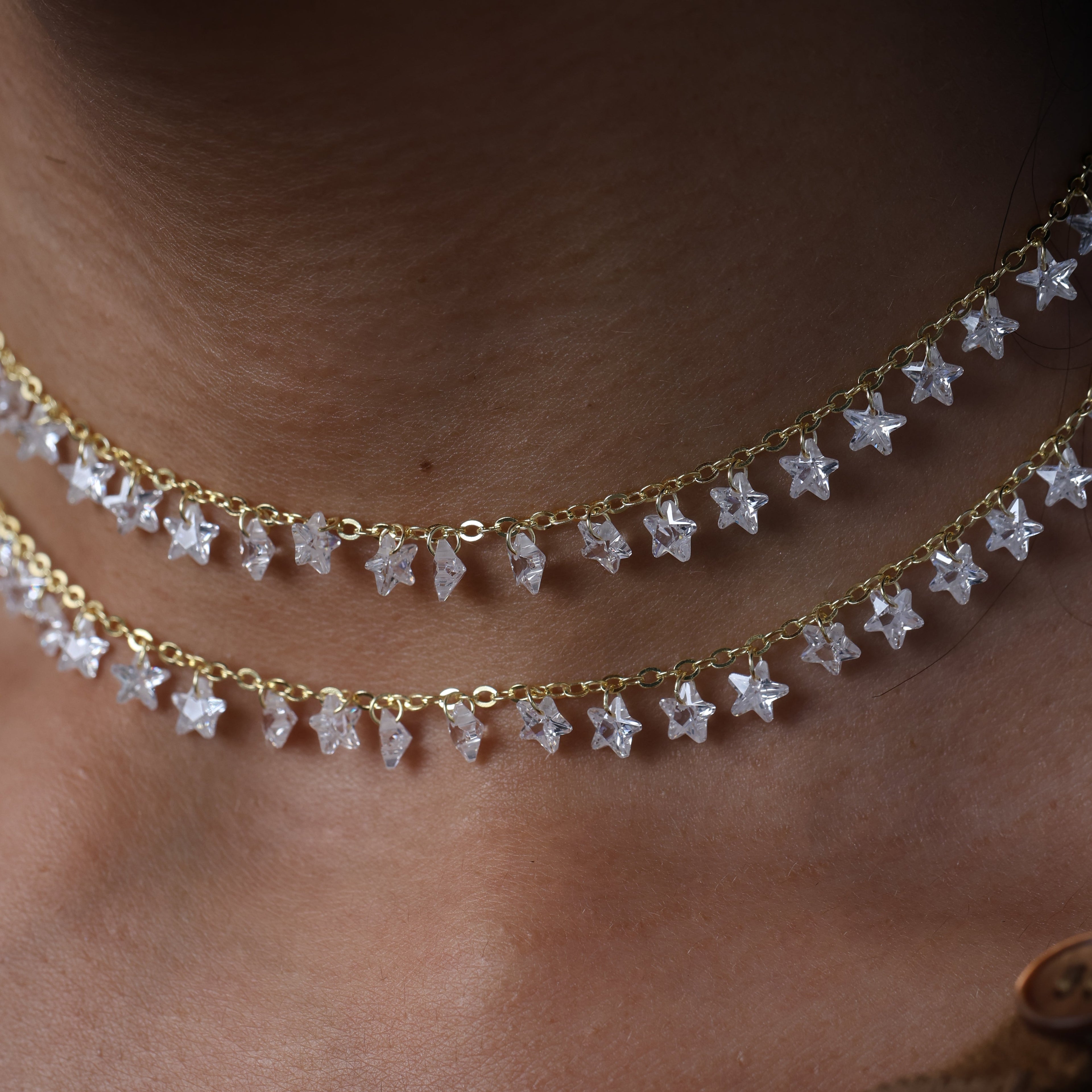 Star Clear Stone Necklace