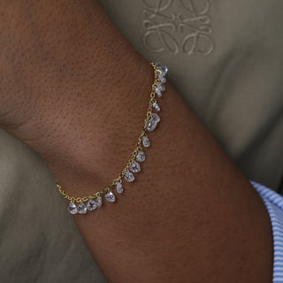 Heart Clear Stone Bracelet