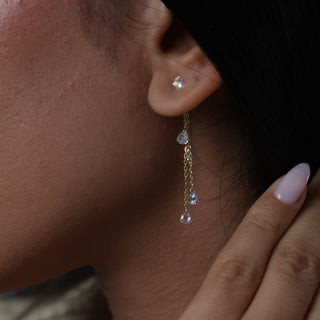 Clear Stone Dangling Earrings