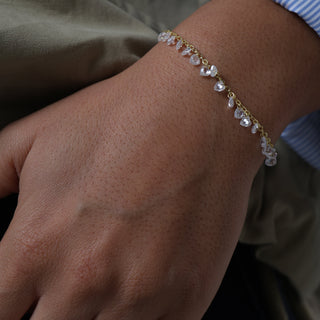 Heart Clear Stone Bracelet