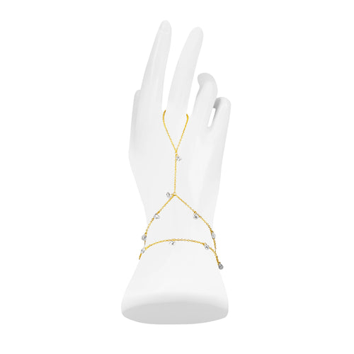 Clear Stone Heart Handchain