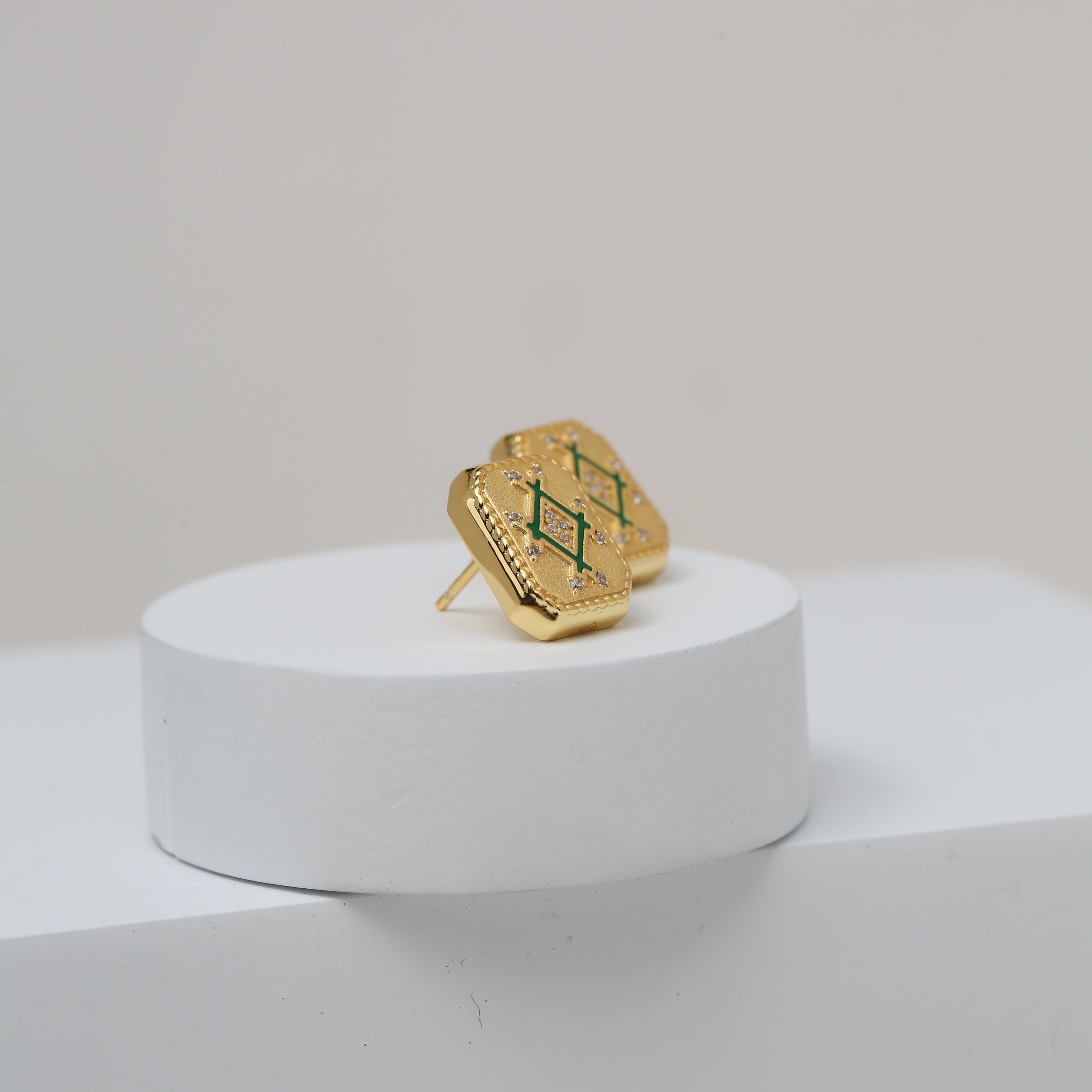 Infinity Plaque Earring