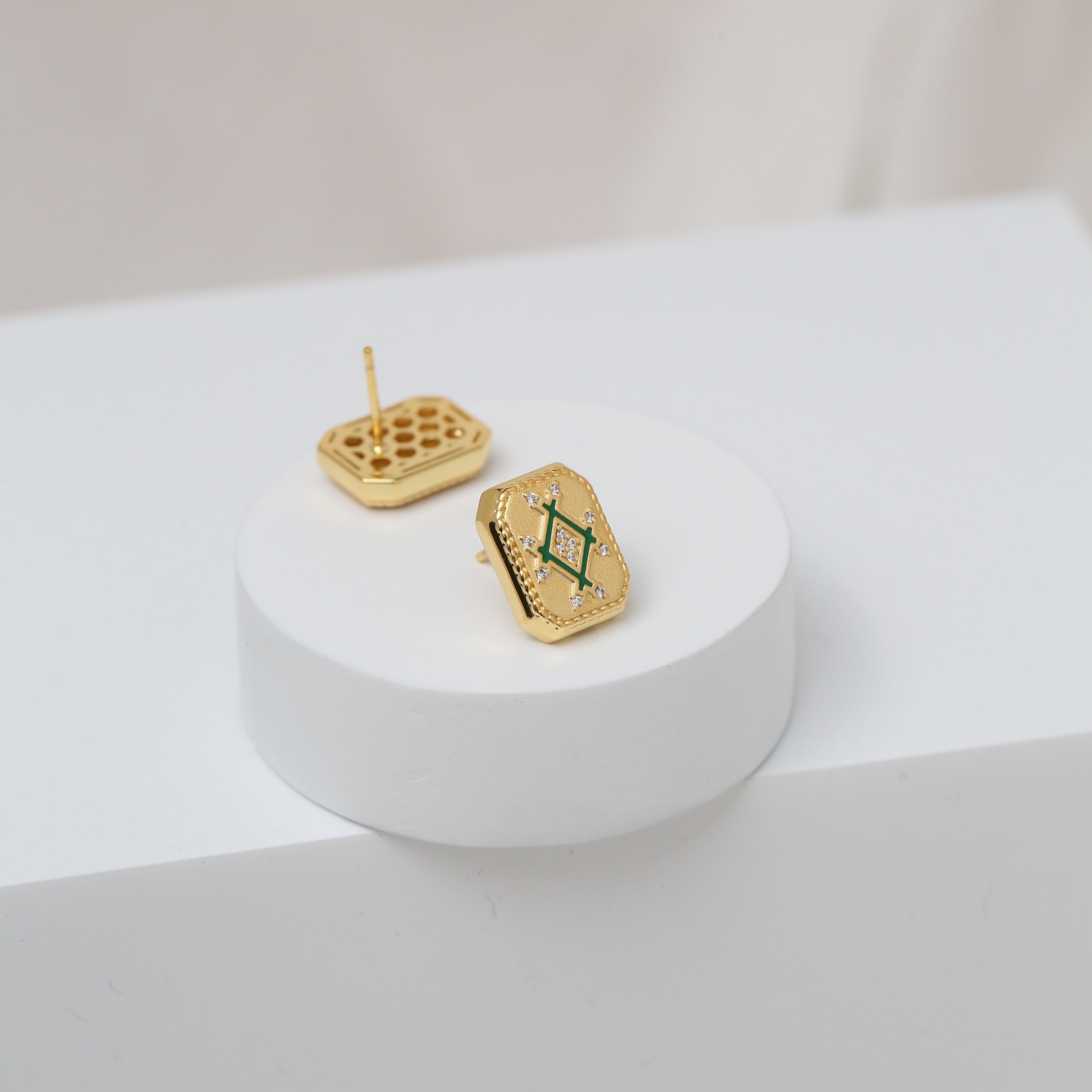 Infinity Plaque Earring