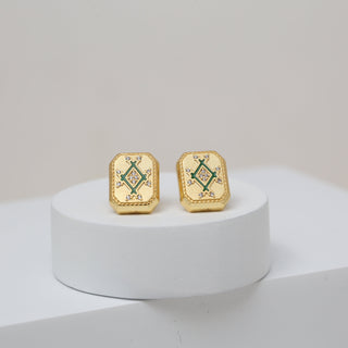 Infinity Plaque Earring