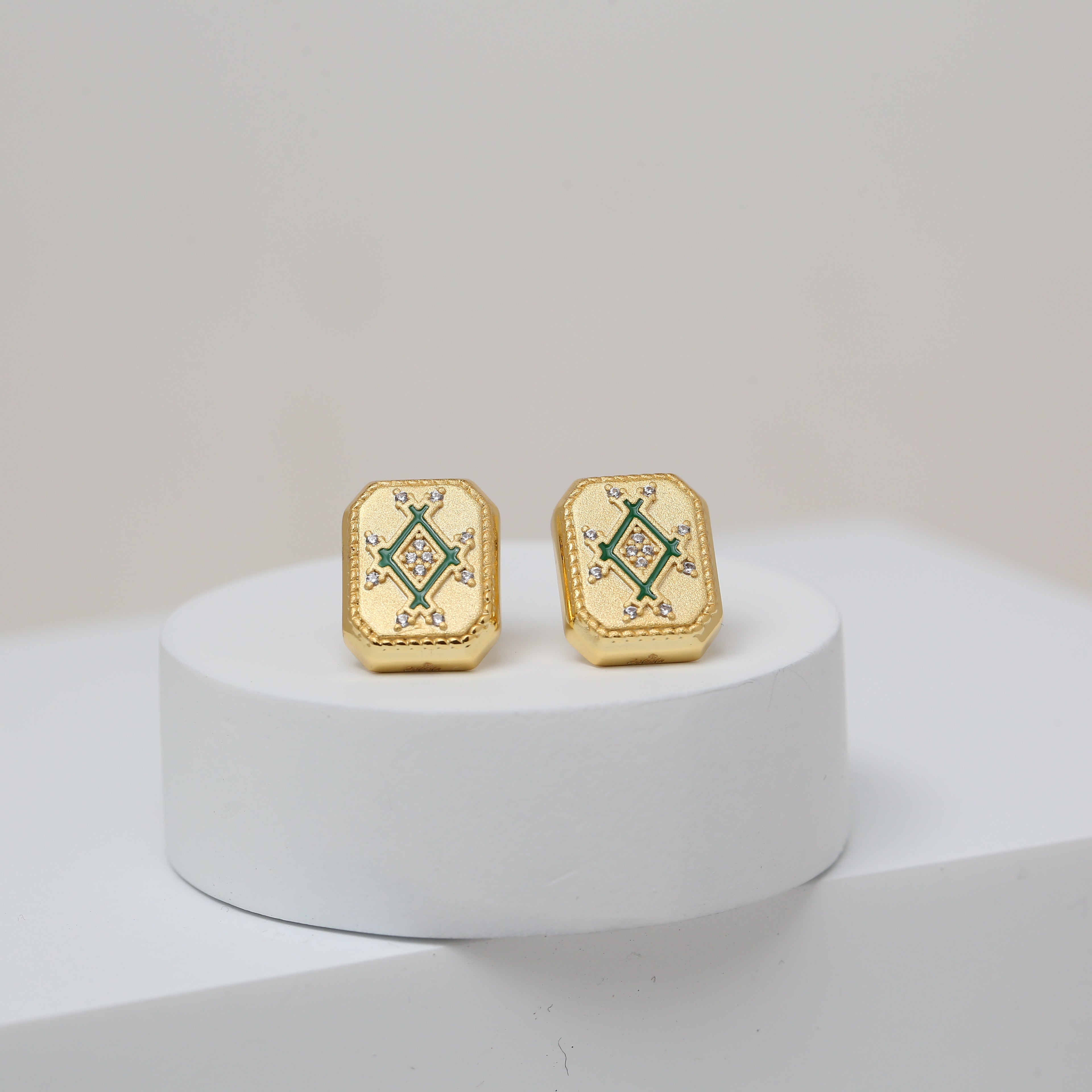 Infinity Plaque Earring