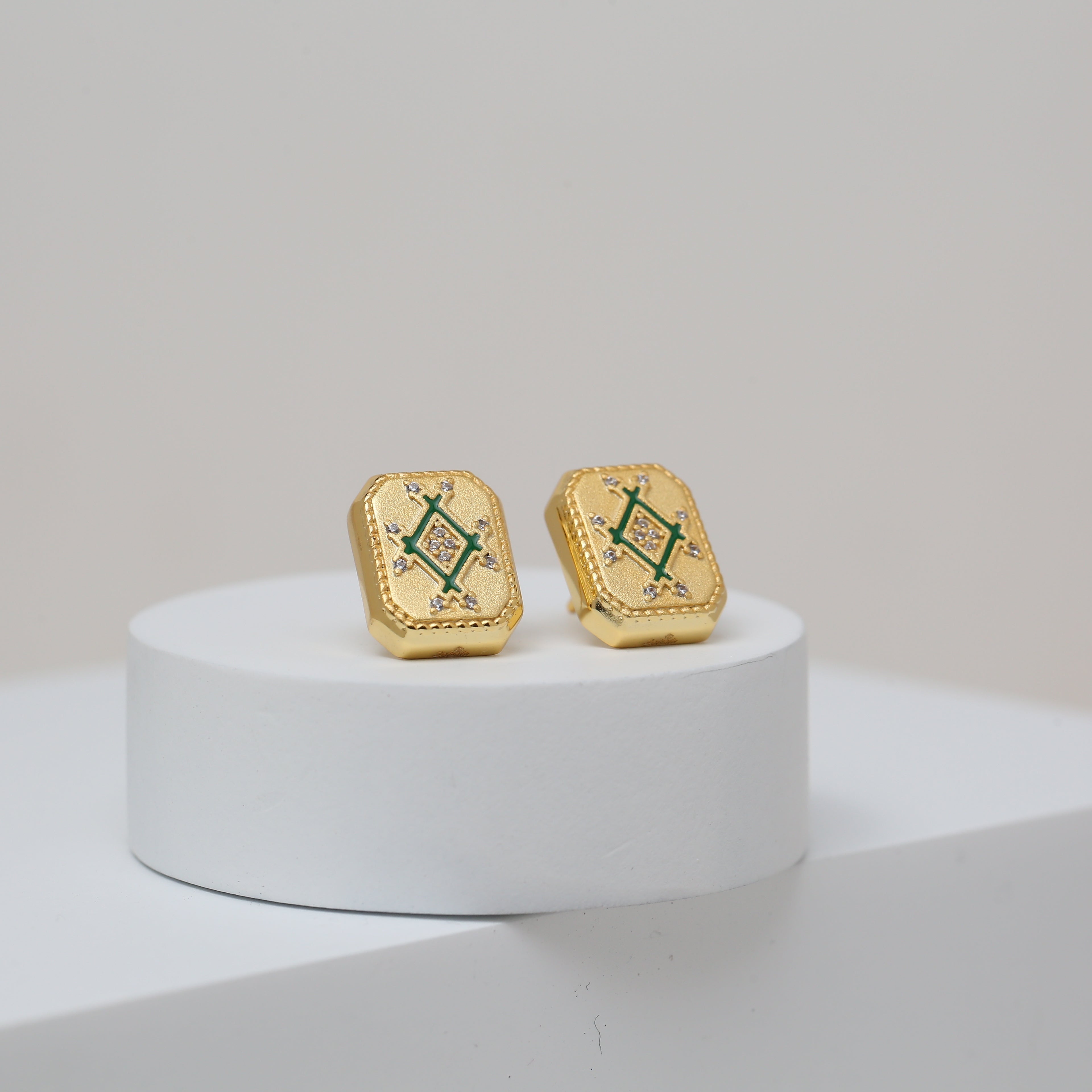 Infinity Plaque Earring