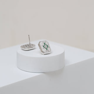 Infinity Plaque Earring