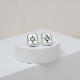 Infinity Plaque Earring