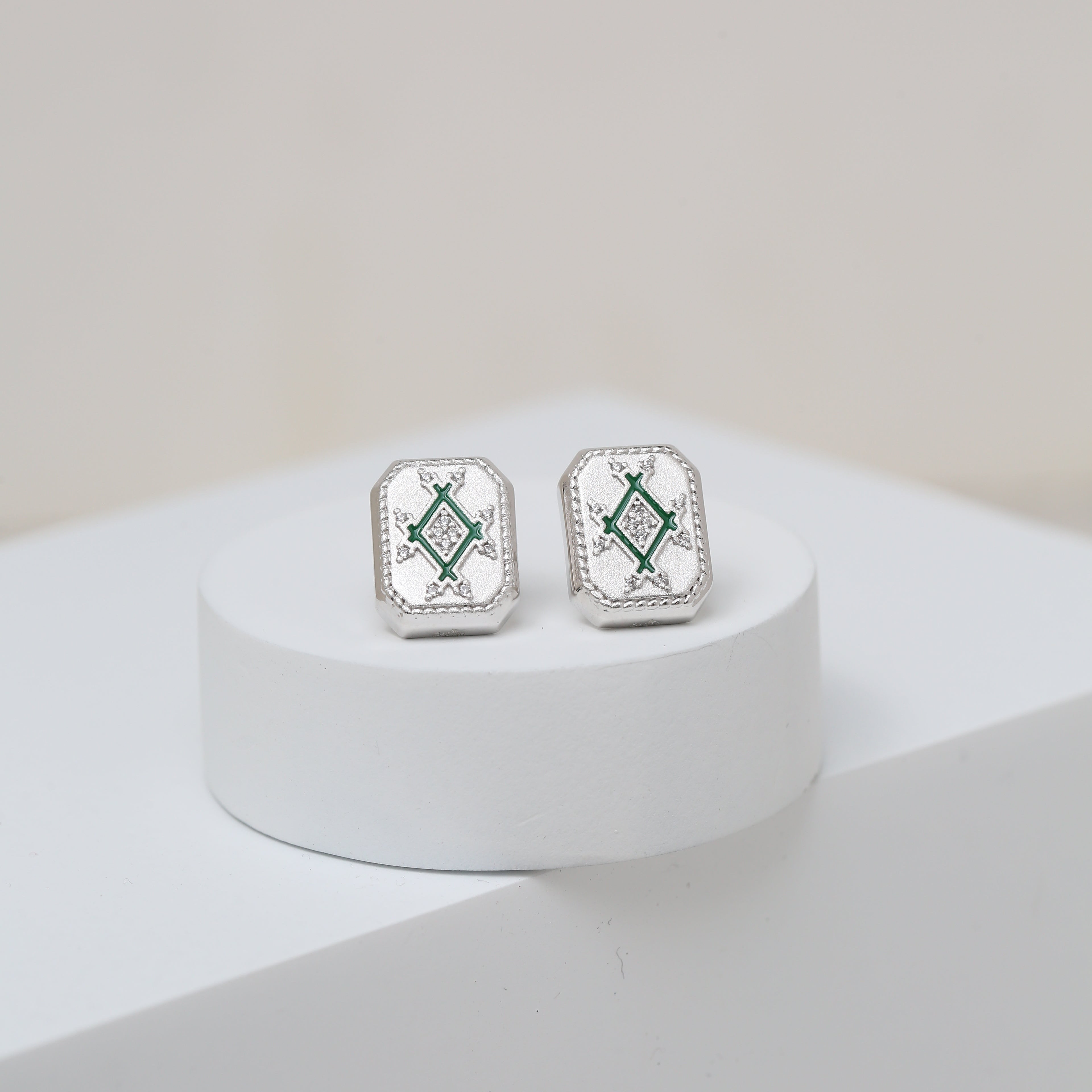 Infinity Plaque Earring