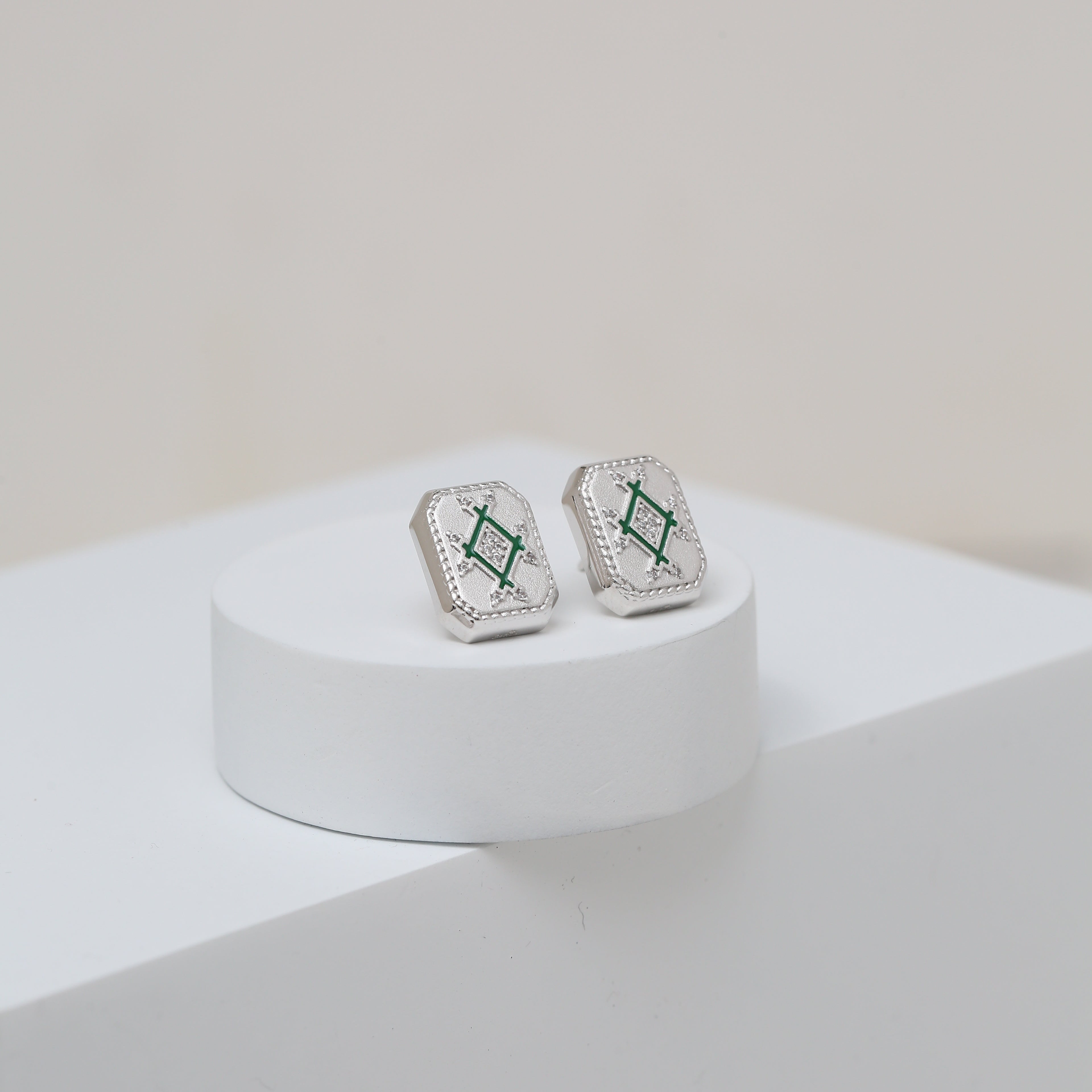 Infinity Plaque Earring