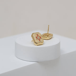 Infinity Plaque Earring