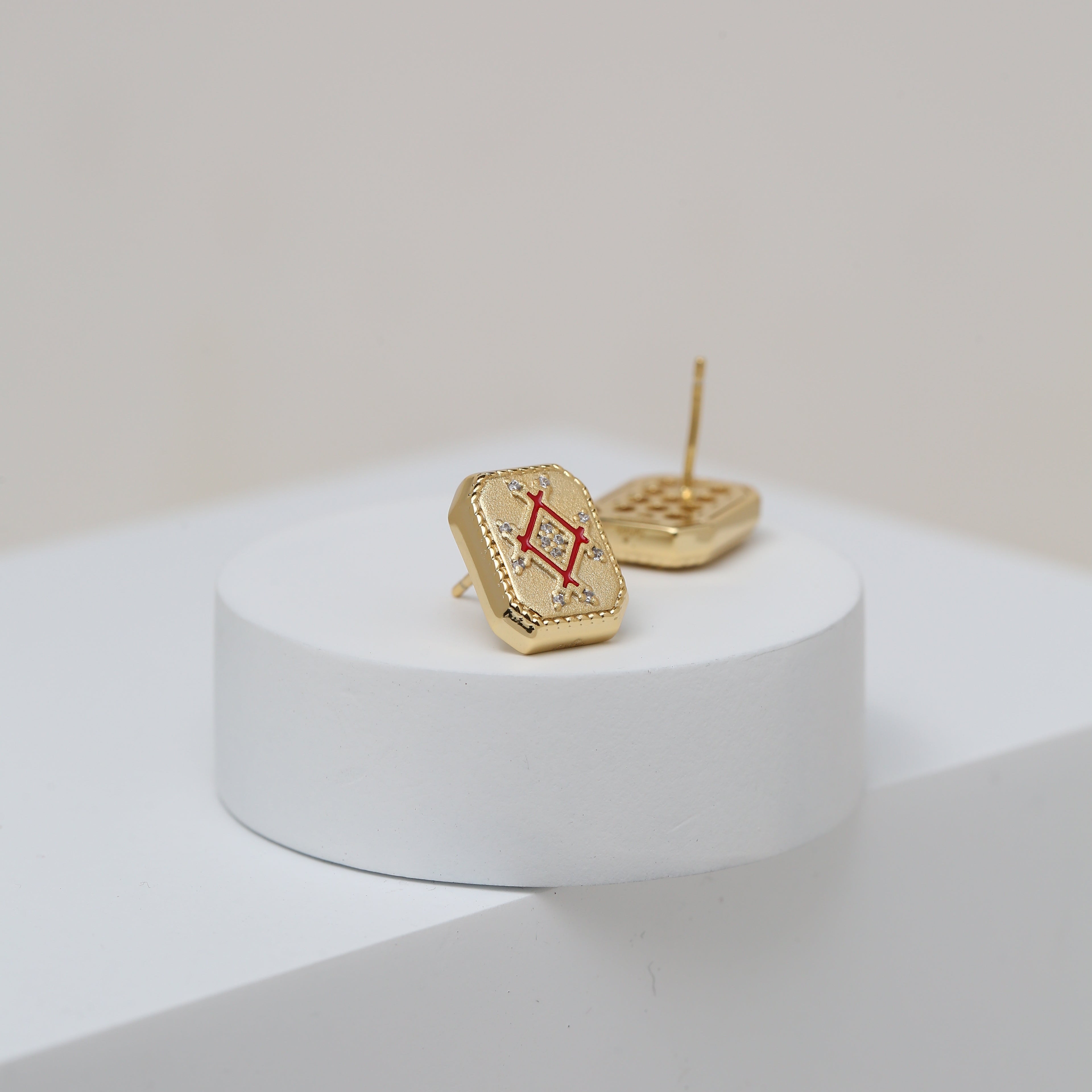 Infinity Plaque Earring