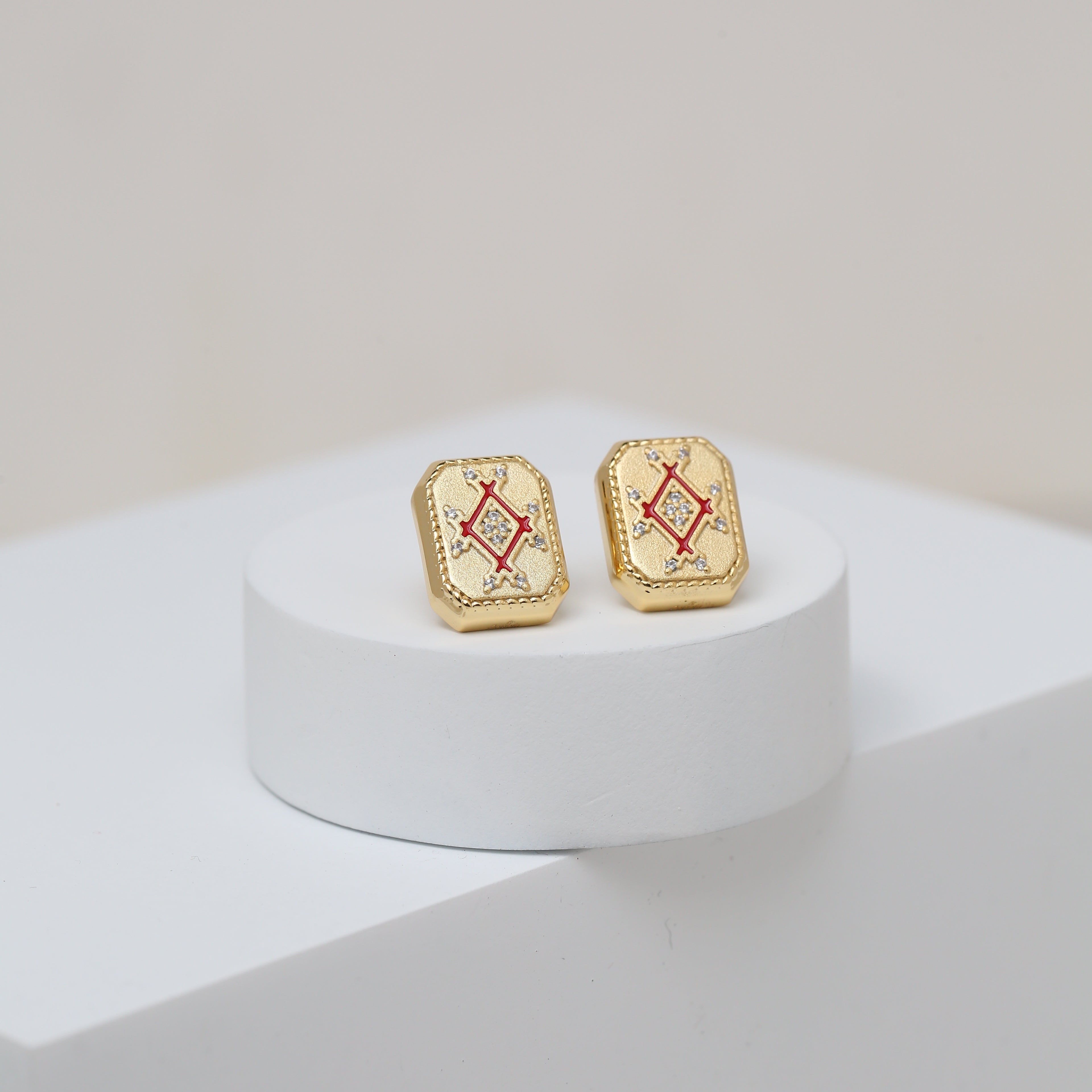 Infinity Plaque Earring