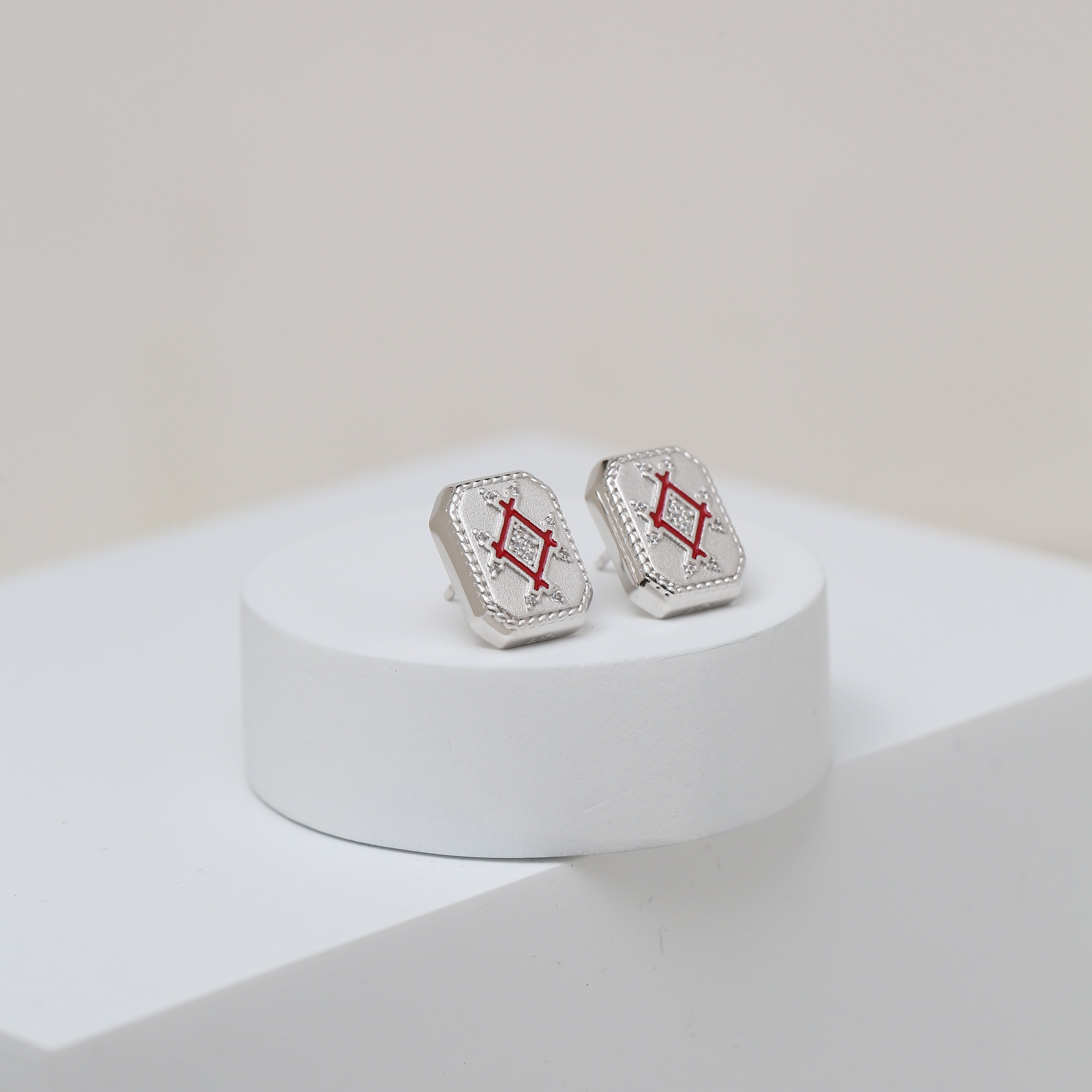 Infinity Plaque Earring