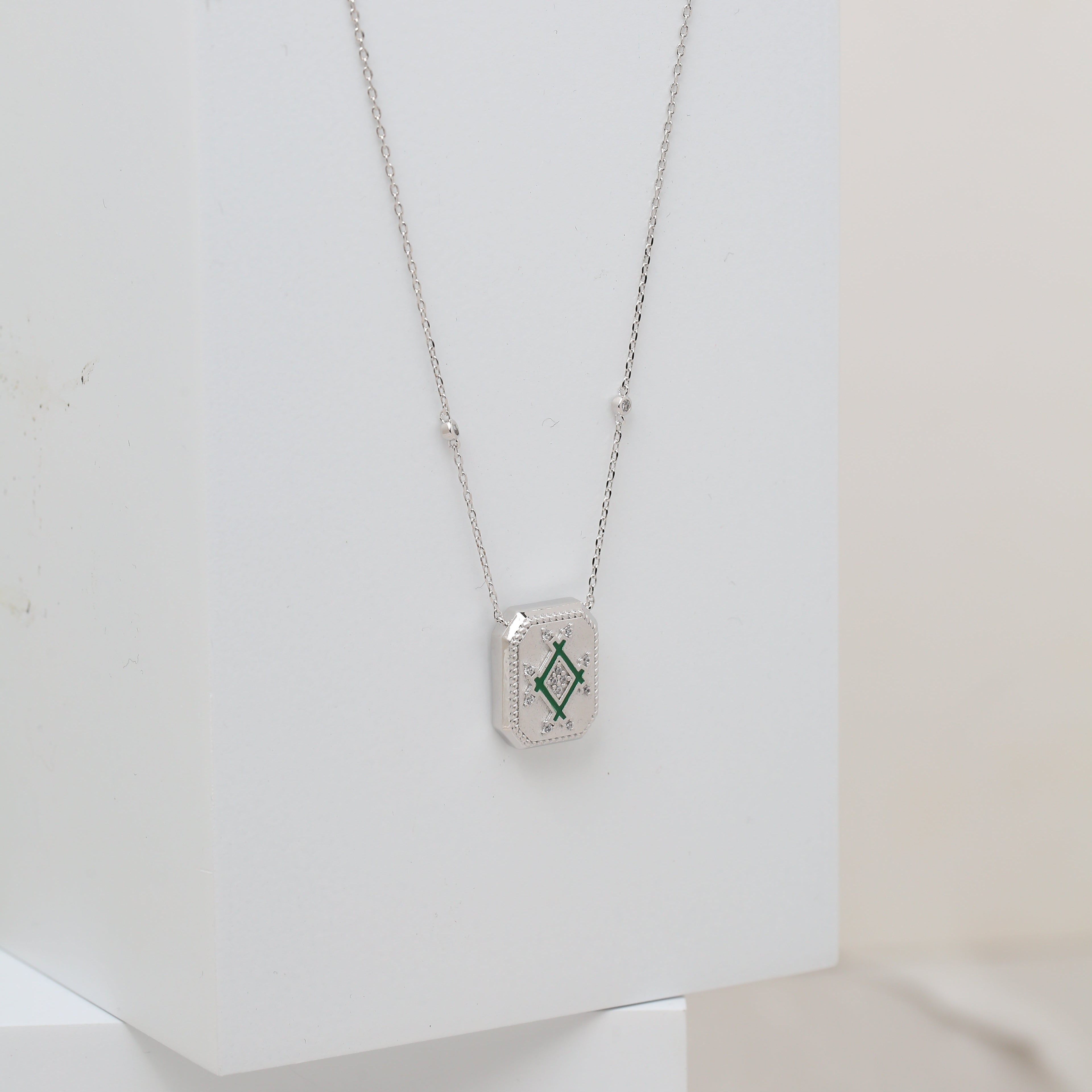 Infinity Plaque Necklace
