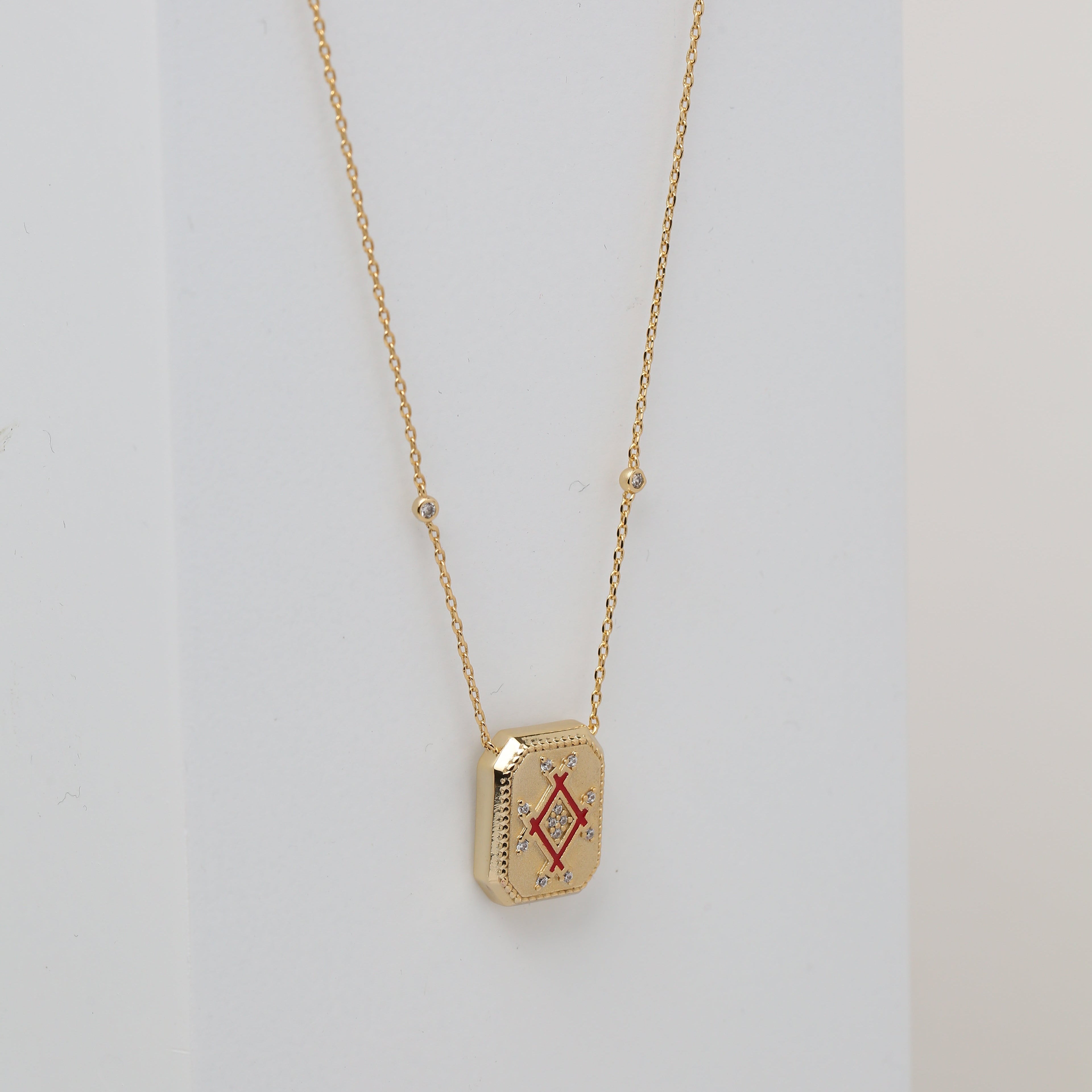 Infinity Plaque Necklace