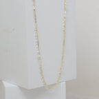Long Clear Stone Pear Necklace